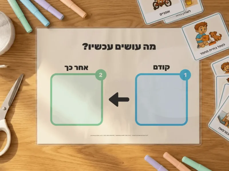 תמונת מוצר ״קודם אח״כ״