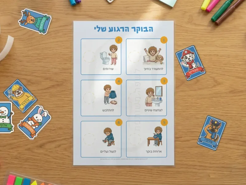 לוח התארגנות , תגי הכח - ״הבוקר הרגוע שלי״